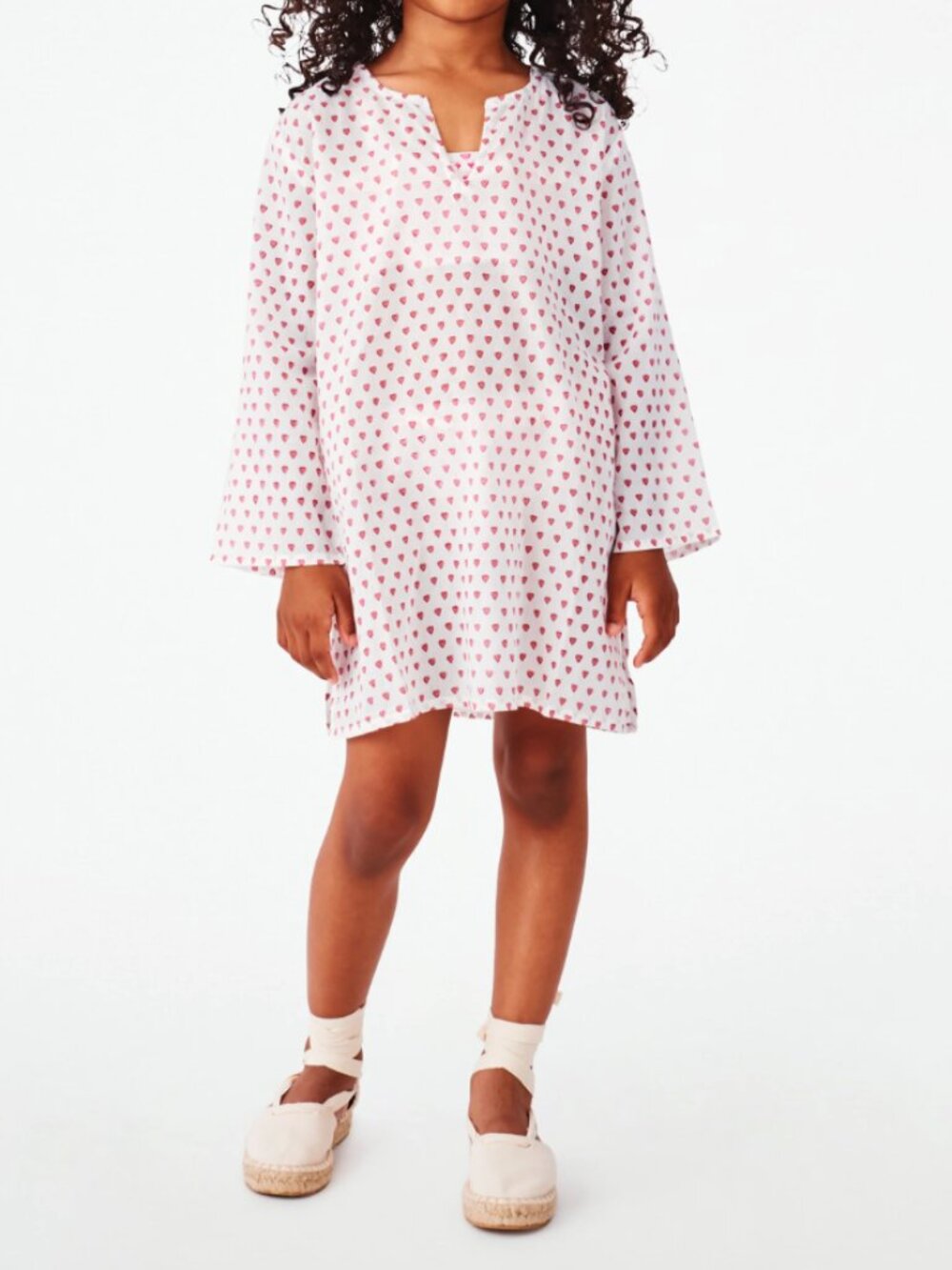 Roberta Roller Rabbit Kids Hearts Kurta Pink Hearts Size 8 Medium $50
